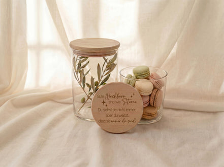 Personalisiertes Vorratsglas Nachbarn Geschenk | Danke liebe Nachbarn | Einzug Geschenk | Abschied Nachbarschaft | Bester Nachbar
