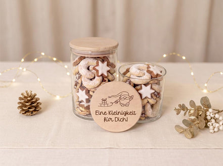 Plätzchendose Weihnachten mit Gravur | Weihnachtsgeschenk Mitarbeiter | Geschenk Kollegin Kollegen | Keksdose Eine Kleinigkeit für Dich