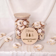 Personalisierte Plätzchendose Weihnachtsmarkt to go mit Name | Keksdose Weihnachten | Weihnachtsgeschenk | Mitarbeiter Geschenk