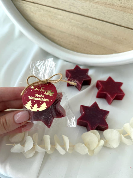 Gastgeschenk Weihnachten Sternseife Bratapfel | Weihnachtsseife Weihnachten | Geschenk für Mitarbeiter Kunden Familie | Wichtelgeschenk