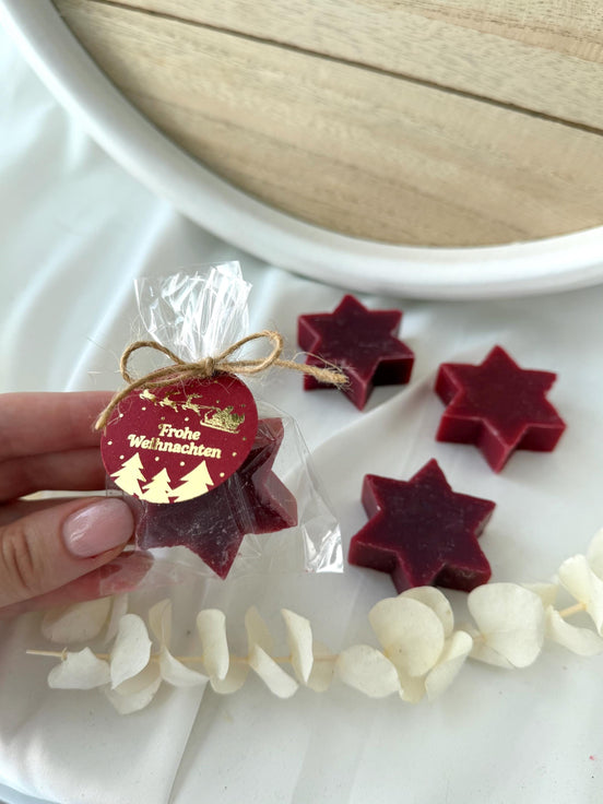 Gastgeschenk Weihnachten Sternseife Bratapfel | Weihnachtsseife Weihnachten | Geschenk für Mitarbeiter Kunden Familie | Wichtelgeschenk