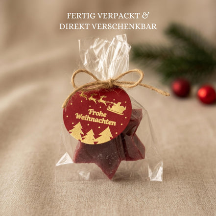 Gastgeschenk Weihnachten Sternseife Bratapfel | Weihnachtsseife Weihnachten | Geschenk für Mitarbeiter Kunden Familie | Wichtelgeschenk