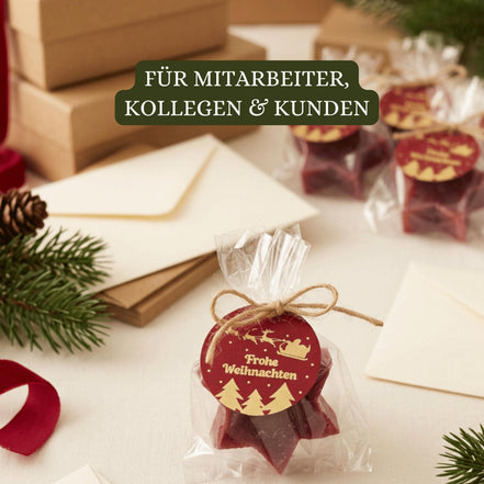 Gastgeschenk Weihnachten Sternseife Bratapfel | Weihnachtsseife Weihnachten | Geschenk für Mitarbeiter Kunden Familie | Wichtelgeschenk