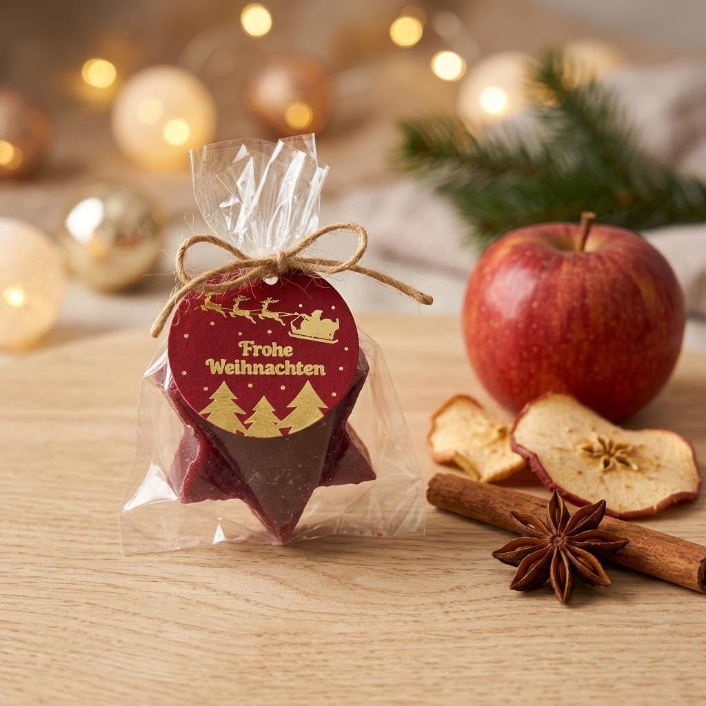 Gastgeschenk Weihnachten Sternseife Bratapfel | Weihnachtsseife Weihnachten | Geschenk für Mitarbeiter Kunden Familie | Wichtelgeschenk