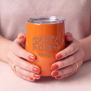 Personalisierter Spritz Club Thermobecher mit Name – Weihnachtsgeschenk für Frauen – Edelstahl Becher – Geschenk Freundin Kollegin 354ml