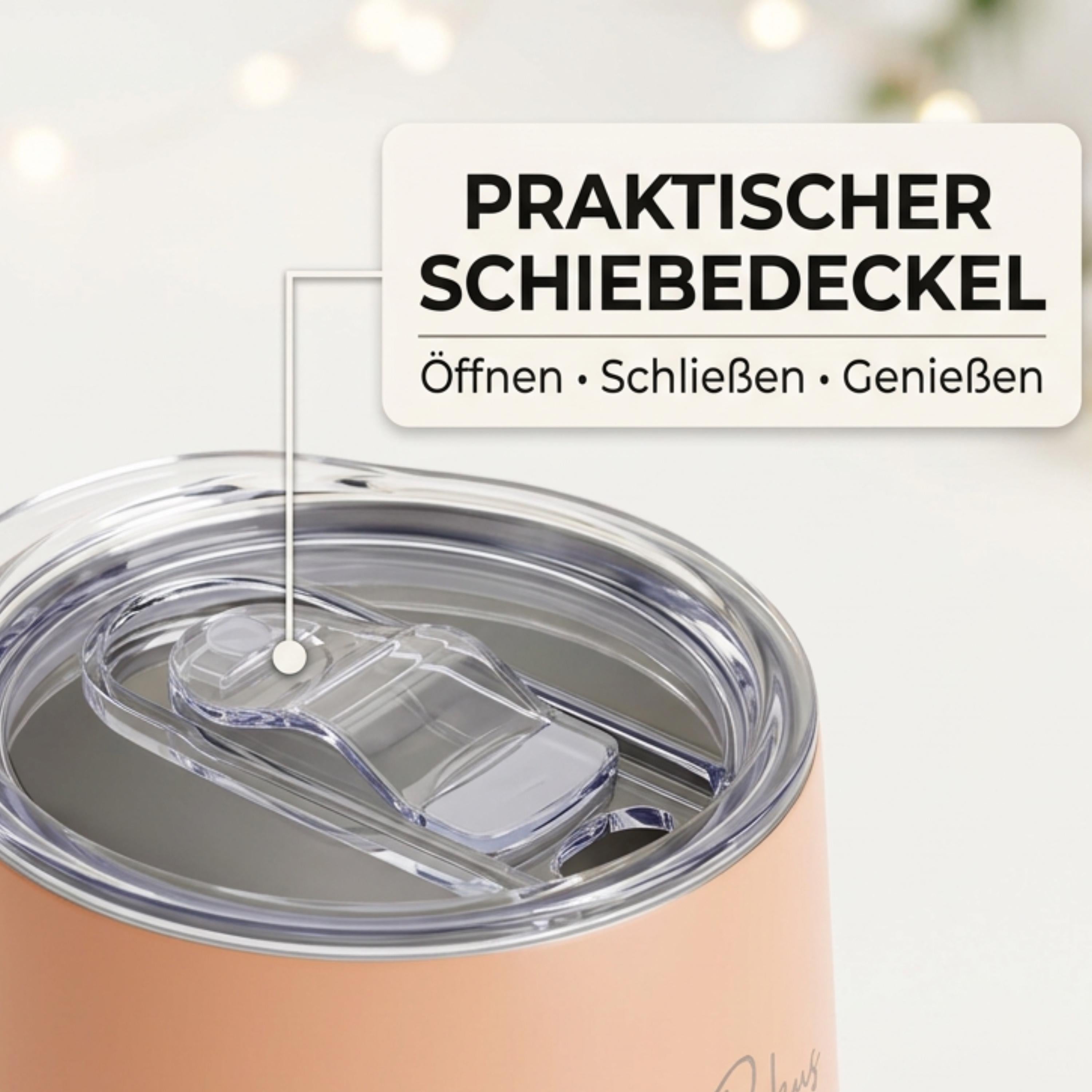 Personalisierter Glühwein Thermobecher mit Gravur, HokusPokus Glühwein Modus, Edelstahlbecher Geschenkidee Weihnachten, Mitarbeiter Geschenk