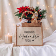 Jutetasche Weihnachtsgeschenk Mitarbeiter – Gastgeschenk Weihnachten, Wichtelgeschenk, Kundengeschenk, Geschenk Kollegen, Firmengeschenk