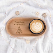 Personalisiertes Weihnachtsgeschenk – Kleine Auszeit mit Name – Holztablett mit Gravur – Geschenk Weihnachten Mitarbeiter Kollegen