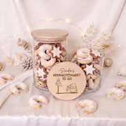 Personalisierte Plätzchendose Weihnachtsmarkt to go mit Name | Keksdose Weihnachten | Mitarbeiter Geschenk | Weihnachtsgeschenk