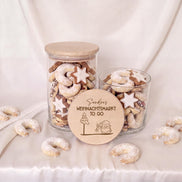 Personalisierte Plätzchendose Weihnachtsmarkt to go mit Name | Keksdose Weihnachten | Mitarbeiter Geschenk | Weihnachtsgeschenk