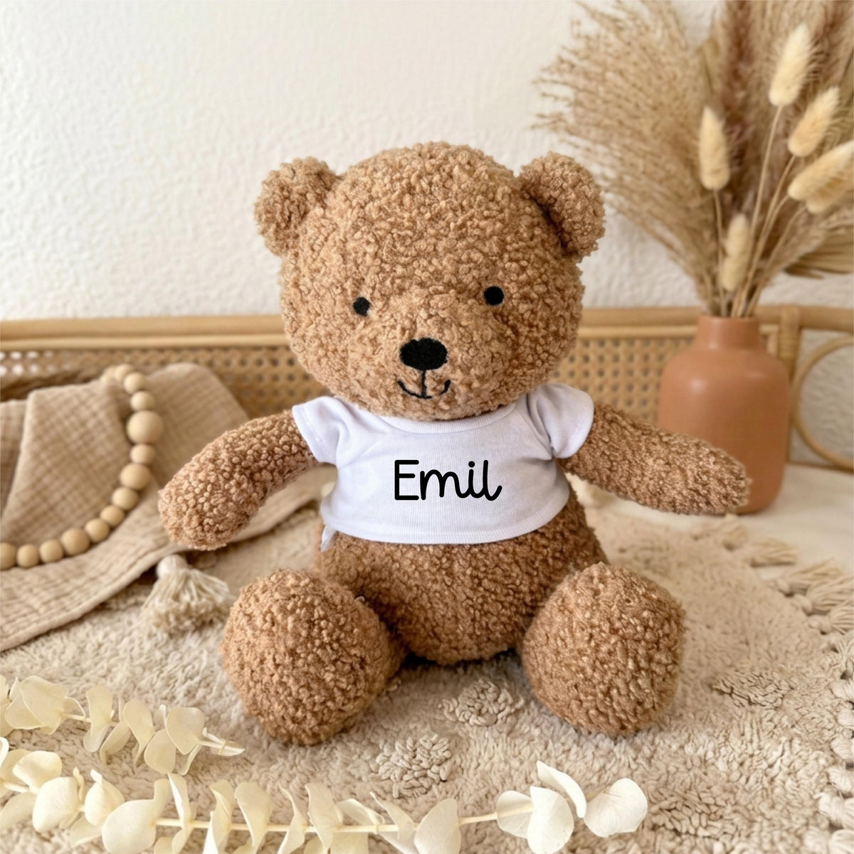 Geburtsgeschenk personalisiert – Kuscheltier mit Name – Teddybär Baby personalisiert – Geschenk zur Geburt – Baby Geschenk Junge Mädchen