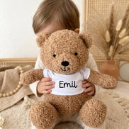 Geburtsgeschenk personalisiert – Kuscheltier mit Name – Teddybär Baby personalisiert – Geschenk zur Geburt – Baby Geschenk Junge Mädchen