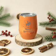 Merry Spritzmas Thermobecher – Weihnachtsgeschenk für Frauen – Edelstahl Becher mit Gravur – Spritz Geschenk – Weihnachtsbecher 354ml