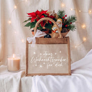 Jutetasche Weihnachtsgeschenk – Etwas Weihnachtszauber für dich, Mitarbeitergeschenk, Gastgeschenk Weihnachten, Wichtelgeschenk