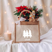 Personalisierte Jutetasche Weihnachten mit Name – Weihnachtsgeschenk Kinder, Nikolaus Geschenk, Geschenktasche Weihnachten