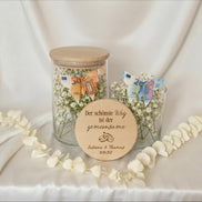 Hochzeit Geschenk personalisiert mit Namen | Geldgeschenk Hochzeit | Personalisiertes Hochzeitsgeschenk | Vorratsglas mit Gravur