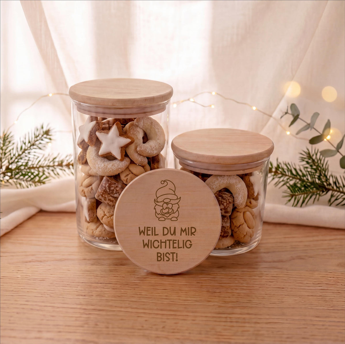 Plätzchendose Weihnachten „Weil du mir wichtelig bist“ | Mitarbeiter Geschenk Weihnachten | Plätzchenglas | Geschenk Kollegin, Teamgeschenk