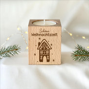 Gastgeschenk Weihnachten – Teelichthalter Holz, kleines Mitgebsel & Weihnachtsgeschenk, Mitarbeitergeschenk, Wichtelgeschenk, Kollegen