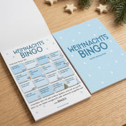 Weihnachtsbingo Spielblock DIN A5 – 25 Blatt – Weihnachtsspiel für Familie, Freunde & Weihnachtsfeier, Adventskalender Füllung, Wichteln