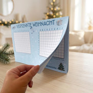 Versenkte Weihnacht, Schiffe versenken Spielblock DIN A4, 50 Blatt, Weihnachtsspiel, Adventskalender Füllung, Wichtelgeschenk, Teamgeschenk