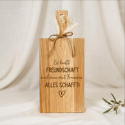 Freundschaftsgeschenk, Geschenk für Freunde mit Spruch, Graviertes Holzbrett aus Eiche – Dankeschön Geschenk zum Geburtstag oder Weihnachten