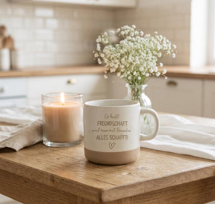 Freundschaftsgeschenk Tasse mit Spruch | Geschenk für Freundin | Es heißt Freundschaft | Geschenk zum Geburtstag | Weihnachten