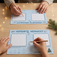 Versenkte Weihnacht, Schiffe versenken Spielblock DIN A4, 50 Blatt, Weihnachtsspiel, Adventskalender Füllung, Wichtelgeschenk, Teamgeschenk