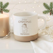 Meow Christmas Weihnachtstasse personalisiert mit Name, Katzentasse | Weihnachtsgeschenk für Katzenliebhaber | Tasse Weihnachten