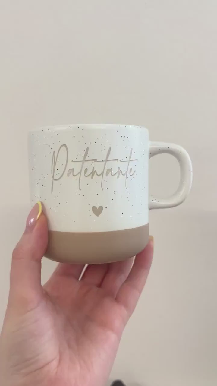 Tasse Patentante/Patenonkel mit Herz & Name – Geschenk zur Patenschaftsfrage – personalisiert graviert – 360 ml – Willst du mein Pate sein?