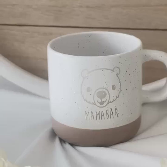 Mamabär Tasse – Papabär Omabär Opabär – personalisierte Bär Gravur – Geschenk Familie – Keramiktasse 360 ml – spülmaschinenfest – graviert