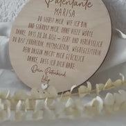 Personalisiertes Patengeschenk Holzschild | Patentante Patenonkel Pateneltern | Geschenk für Paten mit Herz | Dankeschön, Taufe, Patenkind