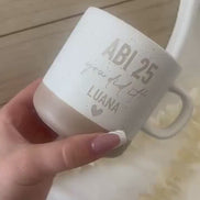 Abi 2025 Tasse – Abschlussgeschenk mit Name – You did it – Geschenk Abitur Schulabschluss – personalisiert graviert – 360 ml – optional Herz