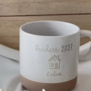 Bauherr & Bauherrin 2027 Tasse personalisiert – Hausbau Geschenk – Richtfest Geschenk – Geschenk zum Hausbau – personalisierte Tasse