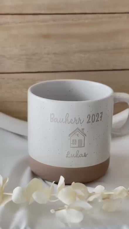 Bauherr & Bauherrin 2027 Tasse personalisiert – Hausbau Geschenk – Richtfest Geschenk – Geschenk zum Hausbau – personalisierte Tasse