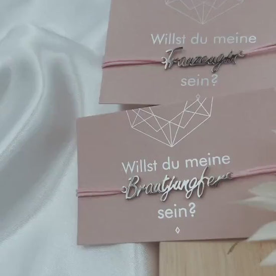 Trauzeugin Brautjunger Geschenk - Armband - Team Bride - Willst du meine Trauzeugin sein, Trauzeugin fragen Brautjungfer fragen