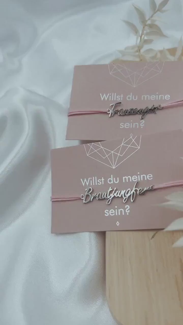 Trauzeugin Brautjunger Geschenk - Armband - Team Bride - Willst du meine Trauzeugin sein, Trauzeugin fragen Brautjungfer fragen
