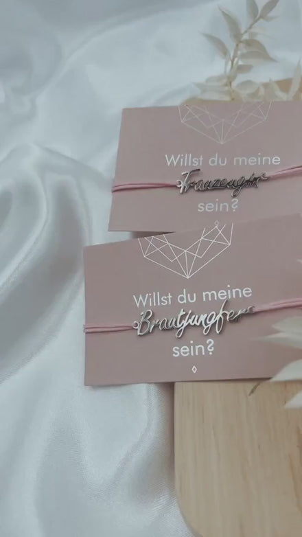 Trauzeugin Brautjunger Geschenk - Armband - Team Bride - Willst du meine Trauzeugin sein, Trauzeugin fragen Brautjungfer fragen