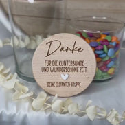 Dankeschön Geschenk Erzieherin – Vorratsglas mit Gravur – Kunterbunte Zeit – Abschiedsgeschenk Kita Gruppe