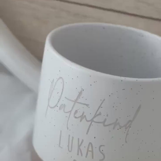 Tasse Patenkind mit Name & Herz – Geschenk Taufe Kind – personalisierte Keramiktasse graviert – Patengeschenk – 360 ml