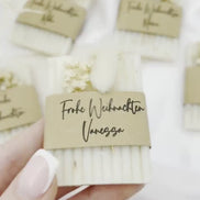 Gastgeschenk Weihnachten Lavendelseife mit Trockenblumen und Wunschaufschrift Seifengeschenk Werbegeschenk Firmenfeier Wichtelgeschenk