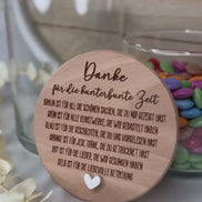 Dankeschön Geschenk Erzieherin – Vorratsglas mit Gravur – Kunterbunte Zeit– Abschiedsgeschenk Kita, Kindergarten Abschied Keksdose Naschglas