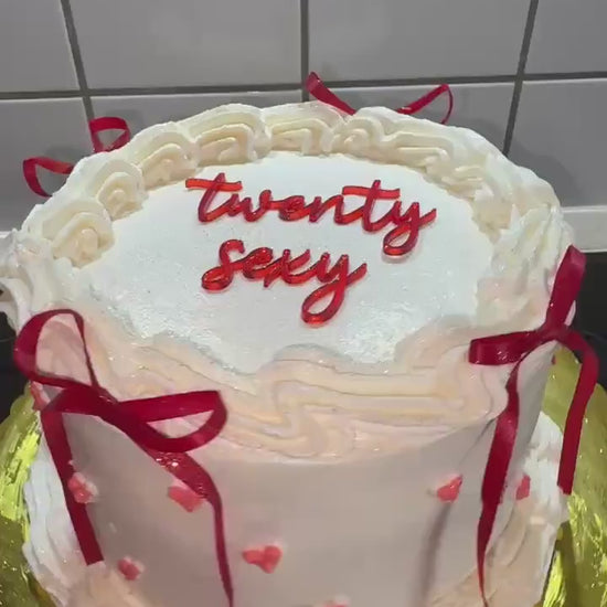 Caketopper personalisiert aus Acryl | Wunschtext 1–3 Wörter | Verschiedene Farben | Tortenaufleger Geburtstag Hochzeit Partydeko