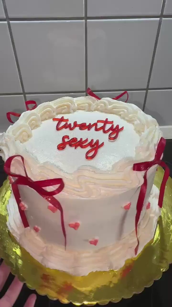 Caketopper personalisiert aus Acryl | Wunschtext 1–3 Wörter | Verschiedene Farben | Tortenaufleger Geburtstag Hochzeit Partydeko