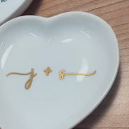Schmuckschale Ringschale personalisiert Standesamt initialen Ringbox Ringkissen