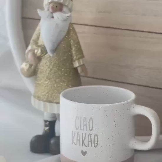 Ciao Kakao Tasse – Herz Gravur – Geschenk für Kakao Liebhaber – Weihnachtsgeschenk witzig – personalisierte Keramiktasse – 360 ml