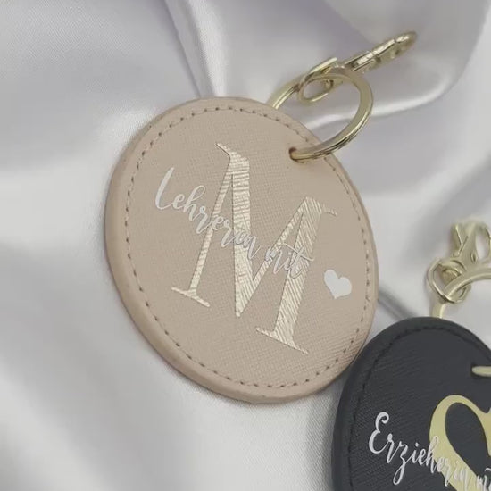 Abschiedsgeschenk Lehrerin Erzieherin Schlüsselanhänger mit Initial