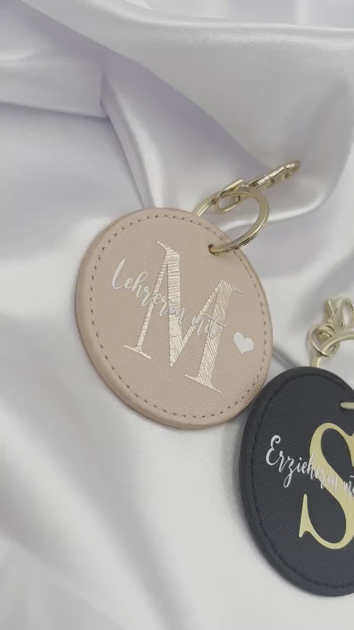 Abschiedsgeschenk Lehrerin Erzieherin Schlüsselanhänger mit Initial