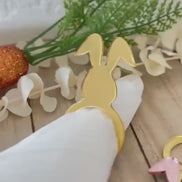 Serviettenring Hase Acryl Ostern, Oster Tischdeko, Serviettenhalter Hase, Osterdeko Tisch, Napkin Ring Bunny, Oster Tischdeko Set