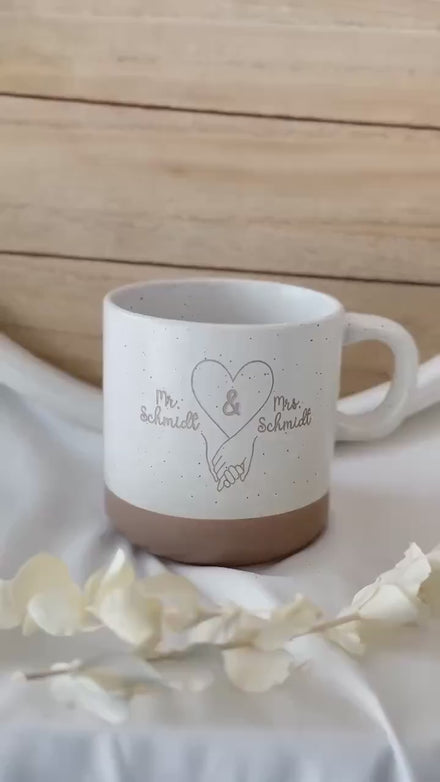 Mr & Mrs Tasse personalisiert – Hochzeitsgeschenk Paar – Geschenk zur Hochzeit – personalisierte Tasse mit Namen – Ehepaar Geschenk