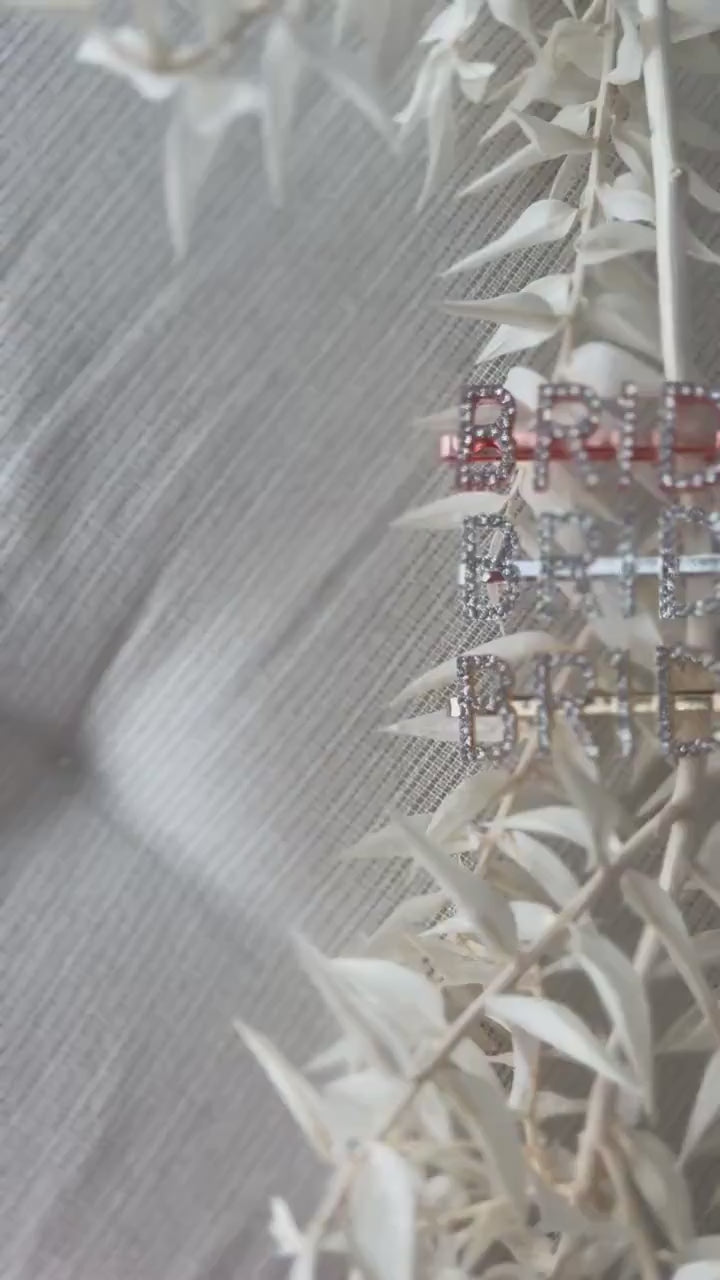 Braut Haar Accessoires Haarspange - Bride Spange in silber, gold oder rosegold - Hochzeit JGA